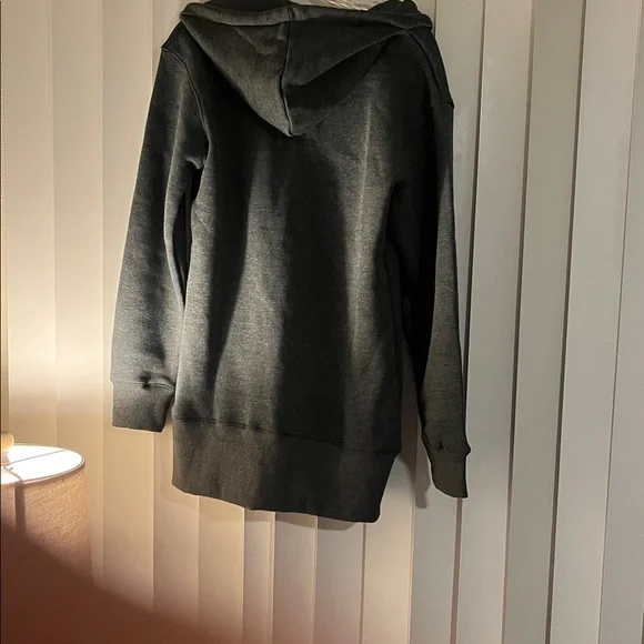 Women’s extra long dark grey  Hoodie! - Picture 2 of 3